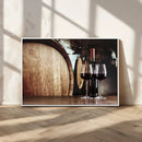 Wine and Barrel Wall Art Canvas Print by MyGreatCanvas | Canvas Wall Art Prints | Photo Prints & Wall Decor