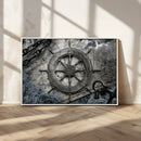 Ship Steering Wheel Vintage Wall Art Canvas Print by MyGreatCanvas | Canvas Wall Art Prints | Photo Prints & Wall Decor