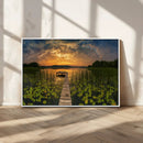 Lake and Flower Wall Art Canvas Print