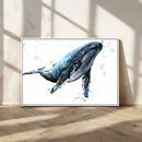 Watercolor Whale Wall Art Canvas Print by MyGreatCanvas | Canvas Wall Art Prints | Photo Prints & Wall Decor