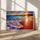 Colorful Coastal Sunset on the Beach Canvas Print, Ocean