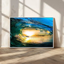 Ocean Wave at Sunset Canvas Art, Large Wall Print of Vibrant by MyGreatCanvas | Canvas Wall Art Prints | Photo Prints & Wall Decor