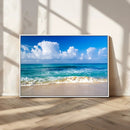 Tropical Beach 3-Panel Canvas Wall Art – Serene Ocean Waves by MyGreatCanvas | Canvas Wall Art Prints | Photo Prints & Wall Decor