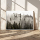 Foggy Mountain Wall Art | 3-Panel Foggy Forest and Mountain