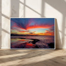 Glorious Sunset on The Beach Wall Art Canvas Print