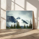 Mountain Mist Canvas Wall Art Print | 3-Panel Foggy Forest