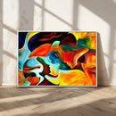 Human Love Figures Abstract Wall Art Canvas Print