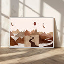 Boho Wall Art Canvas Print Set Mid-Century Prints Bohemian