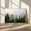 Misty Pine Forest Wall Art Canvas Print | 3 Panel Green by MyGreatCanvas | Canvas Wall Art Prints | Photo Prints & Wall Decor