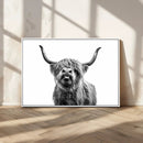 Fanny Scottish Highland Cow Cattle Art Print Farmhouse Wall by MyGreatCanvas | Canvas Wall Art Prints | Photo Prints & Wall Decor
