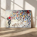 Banksy Art Butterfly Girl Explosion Canvas Art – Vibrant by MyGreatCanvas | Canvas Wall Art Prints | Photo Prints & Wall Decor