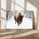 Bison Wall Art Canvas Print For Farmhouse, Animal Canvas