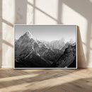 Everest Himalaya Mountain Peaks Black & White Triptych