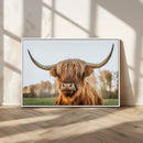Highland Cow Animal Scottish Cattle Art Print Farmhouse Wall