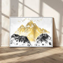 Golden Mountain Triptych Wall Art Canvas Print, Modern