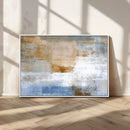 Blue Multi Panel Abstract Wall Art Canvas, Abstract Blue and