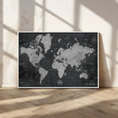 World Map Canvas Print – Detailed Map of the World Wall Art