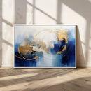 Navy Blue Abstract Wall Art Canvas Print