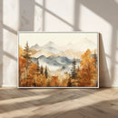 Golden Autumn Forest Wall Art Canvas | Mountain Landscape