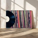 Vinyl Record and Album Collection Canvas Wall Art - Retro