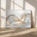 Abstract art Grey and Gold Lines Wall Art