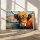 Highland Cow Abstract Canvas Wall Art – Bold Farmhouse