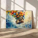 UP-Inspired Floating House with Balloons Canvas Art –