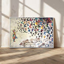 Banksy Wall Art - Banksy Girl Butterfly Graffiti Wall Art