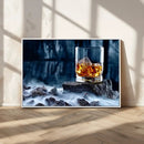 Whiskey Ice Wall Art Canvas Print