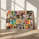 Abstract Art Collage Wall Art Canvas Print – Framed, Ready