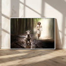 Jesus Canvas Wall Art - Jesus Running After Lost Lamb,