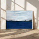 Navy Blue Abstract Wall Art Canvas Print