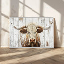 Rustic Longhorn Bull Wall Art Canvas Set – Western-Inspired by MyGreatCanvas | Canvas Wall Art Prints | Photo Prints & Wall Decor
