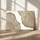 Rustic Brown Tree Ring Wall Art Canvas Print – Framed and