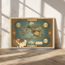 Avatar Wall Art: The Last Airbender Vintage Map - Wall Art