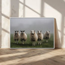 Flock of Sheep in a Mystical Fog – Pastoral Wall Art Canvas by MyGreatCanvas | Canvas Wall Art Prints | Photo Prints & Wall Decor