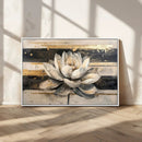 Abstract Lotus Flower Wall Art Canvas Print, Meditation Yoga