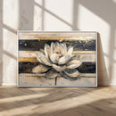 Abstract Lotus Flower Wall Art Canvas Print, Meditation Yoga