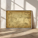 Vintage Game of Thrones Map Wall Art | Westeros and Essos