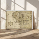 Vintage Middle Earth Map Wall Art Canvas – Lord of the Rings by MyGreatCanvas | Canvas Wall Art Prints | Photo Prints & Wall Decor