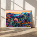Colorful Abstract Landscape Wall Art Print Canvas - Vibrant