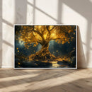 Golden Tree of Life Canvas Wall Art Print - Majestic Glowing by MyGreatCanvas | Canvas Wall Art Prints | Photo Prints & Wall Decor
