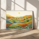 YAYOI KUSAMA Wall Art - Colorful Dot Art Landscape Canvas,
