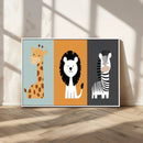Boho Jungle Animal Nursery Wall Art Prints – Safari Decor