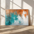 Vintage Abstract Print - Bold Teal and Orange Canvas Wall by MyGreatCanvas | Canvas Wall Art Prints | Photo Prints & Wall Decor