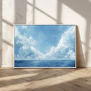 Abstract Ocean Print Artwork- Serene Blue Ocean Canvas Wall