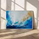 Blue Abstract Print - Dynamic Ocean-Inspired Canvas Wall Art