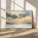Modern Coastal Artwork with Vibrant Abstract Ocean Waves