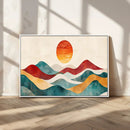 Southwest Mountain Wall Art Canvas Print – Boho Triptych