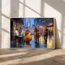 Colorful Jazz Wall Art - African American Music Canvas Print